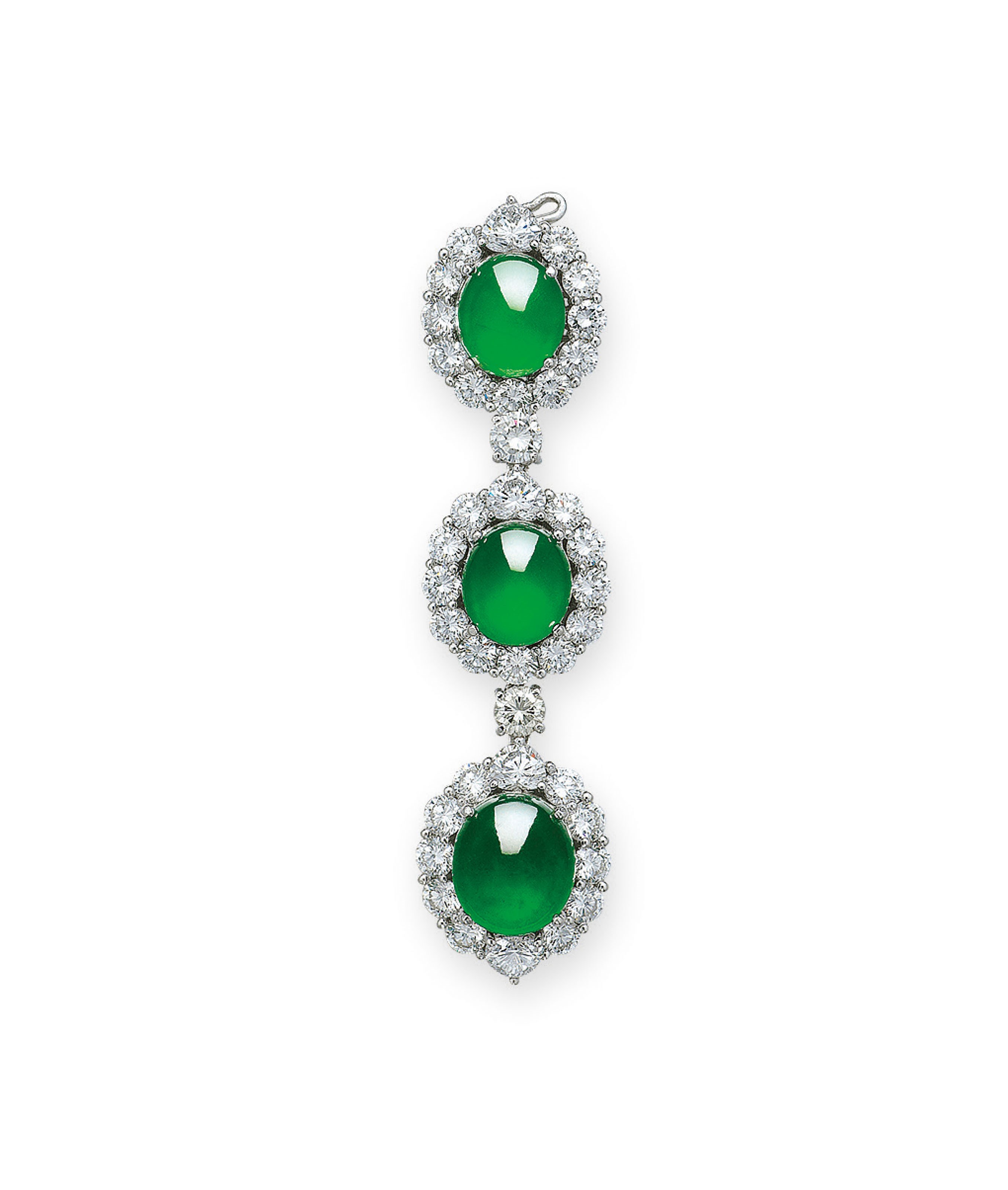 JADEITE AND DIAMOND PENDANT