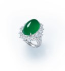 JADEITE AND DIAMOND RING