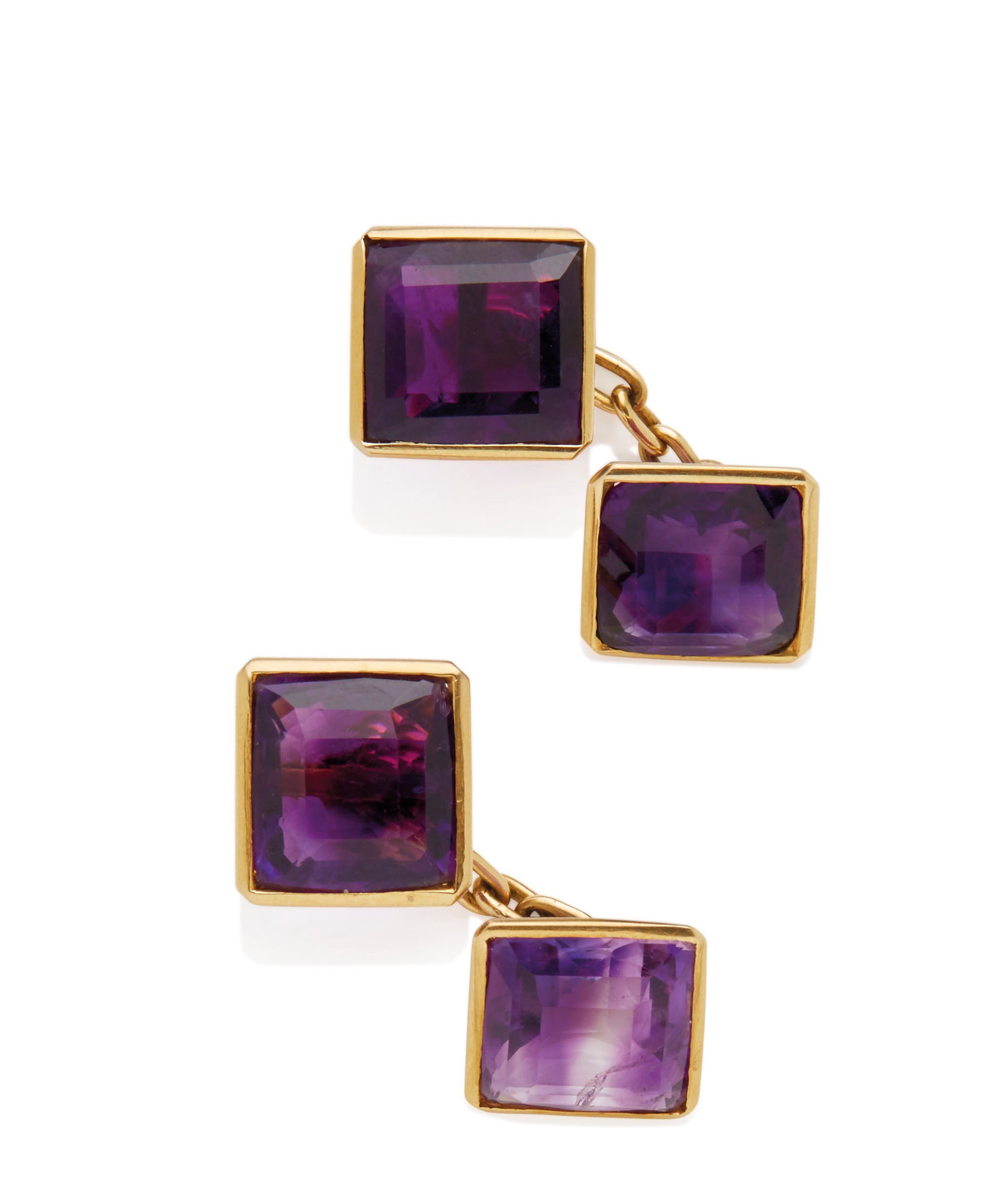 BOUTONS DE MANCHETTES AMÉTHYSTES