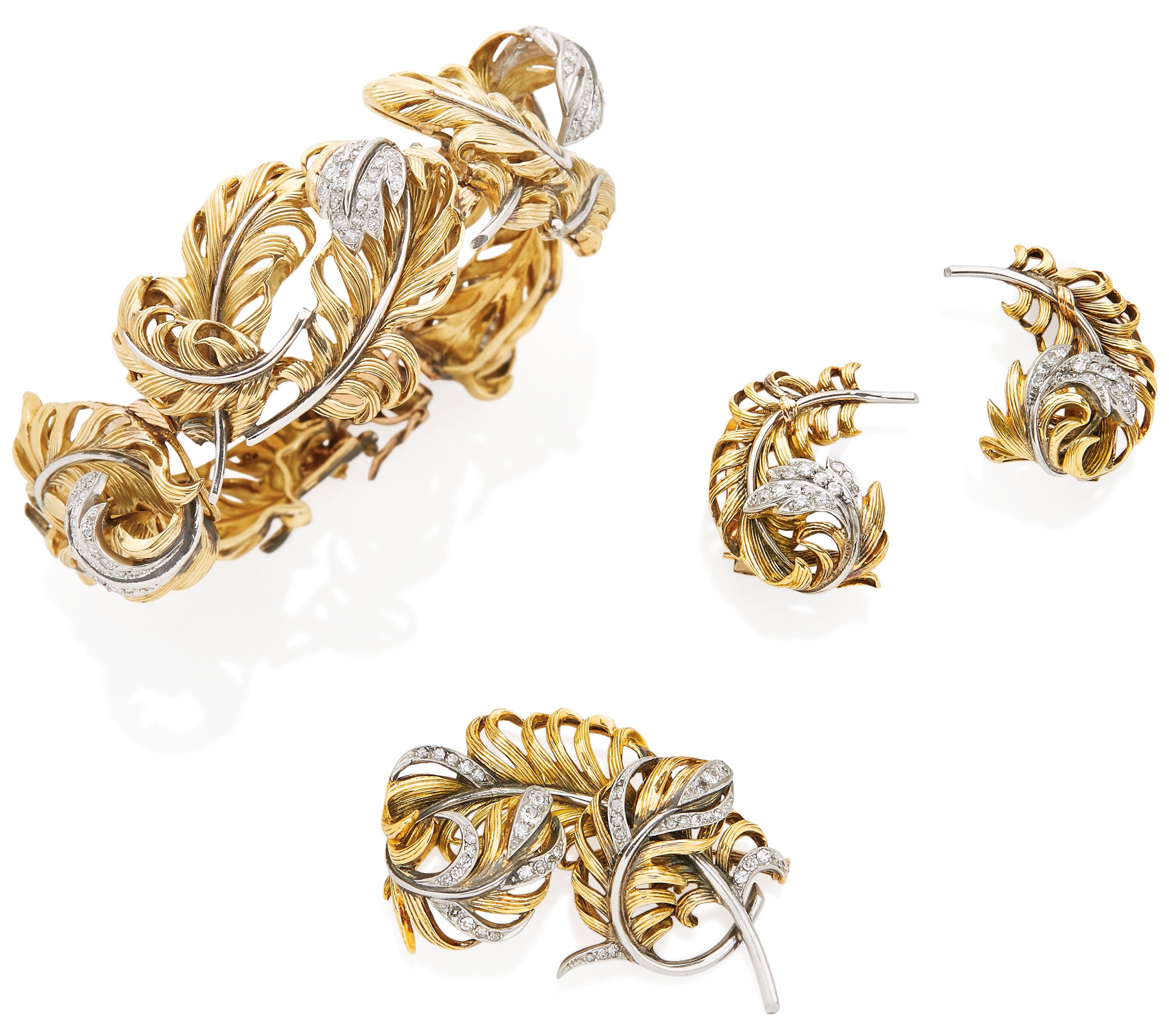 DEMI-PARURE DIAMANTS, SERAFINI