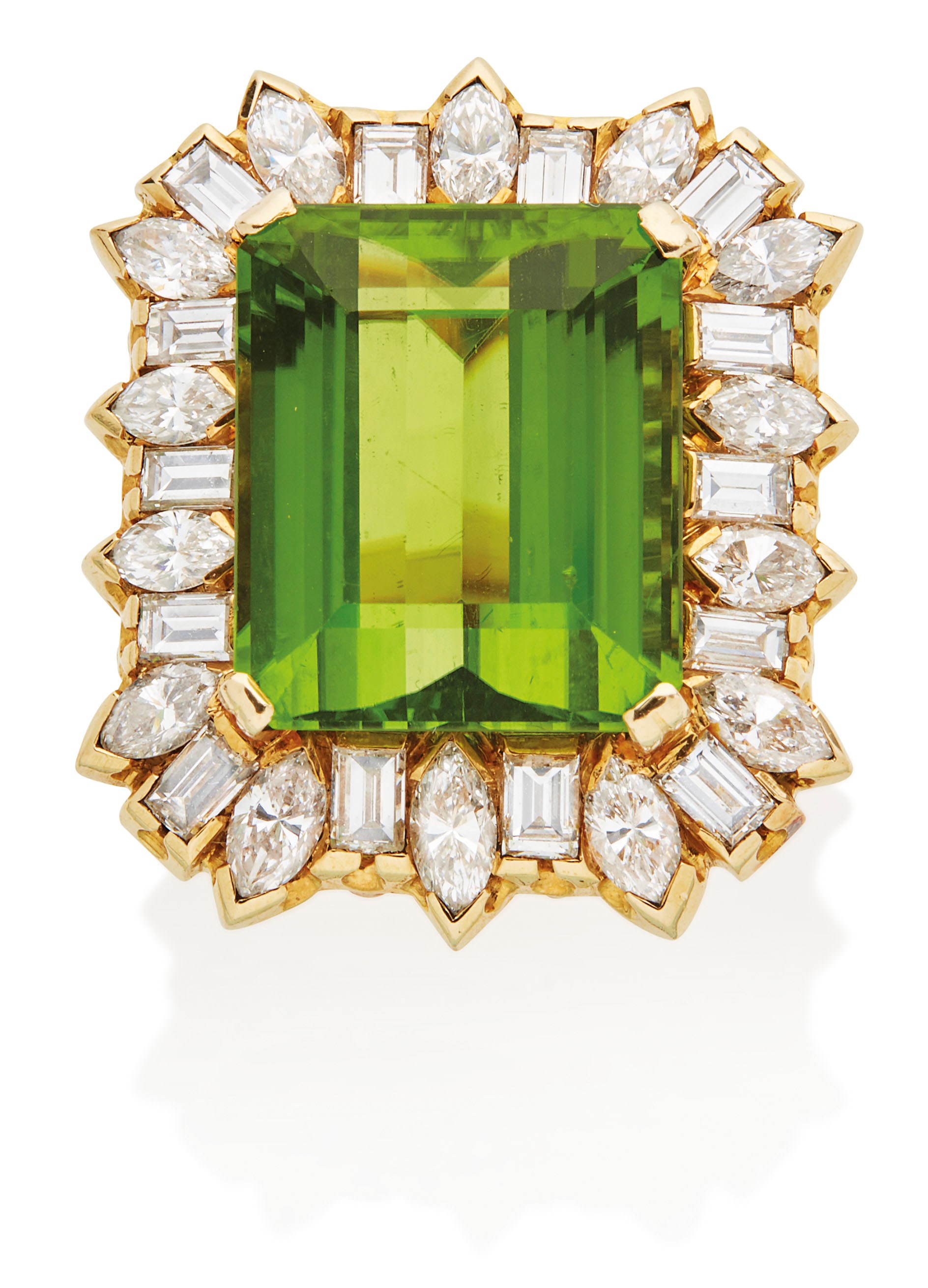 BAGUE PÉRIDOT ET DIAMANTS