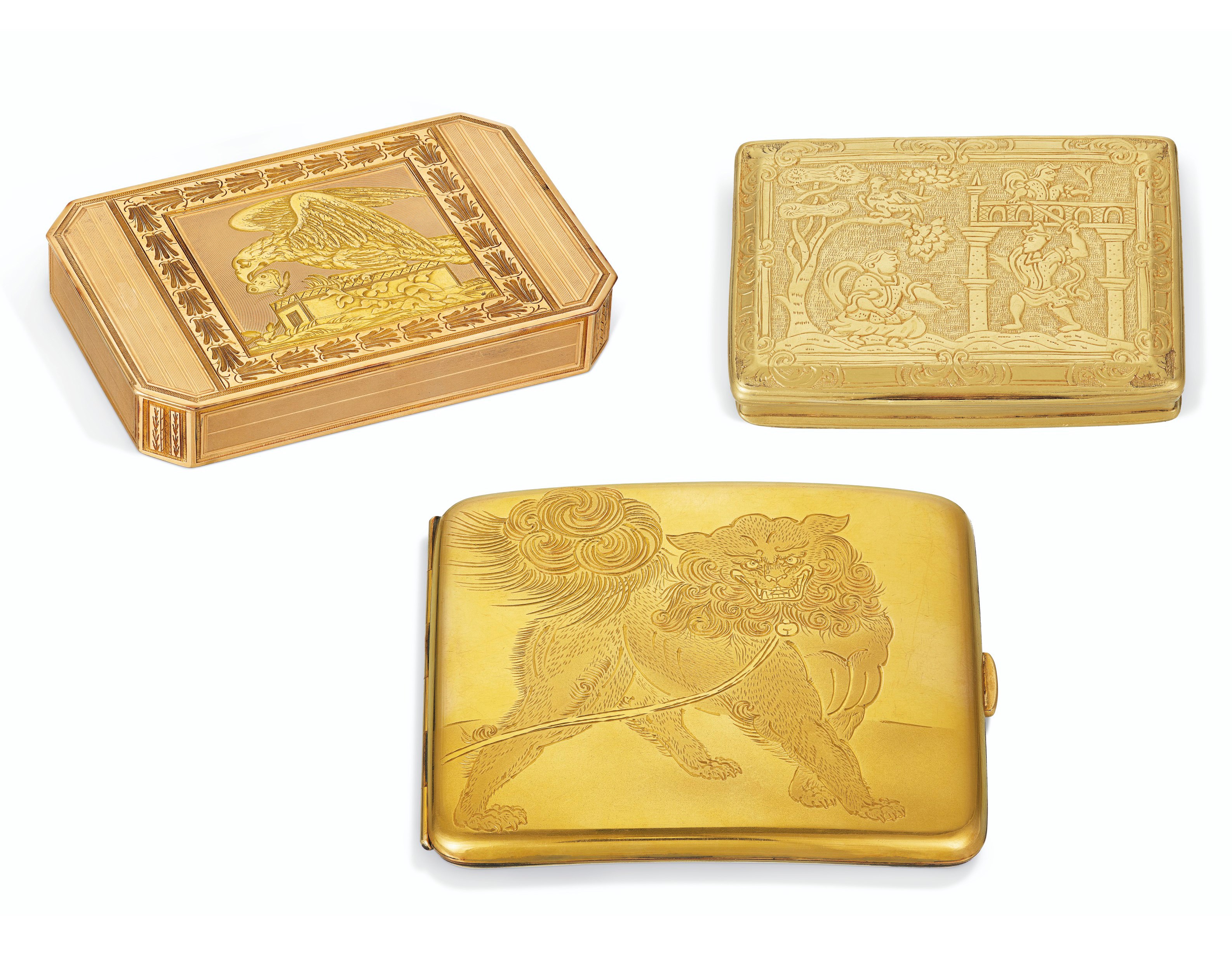 THREE GOLD CASES