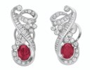 SET OF RUBY AND DIAMOND JEWELRY