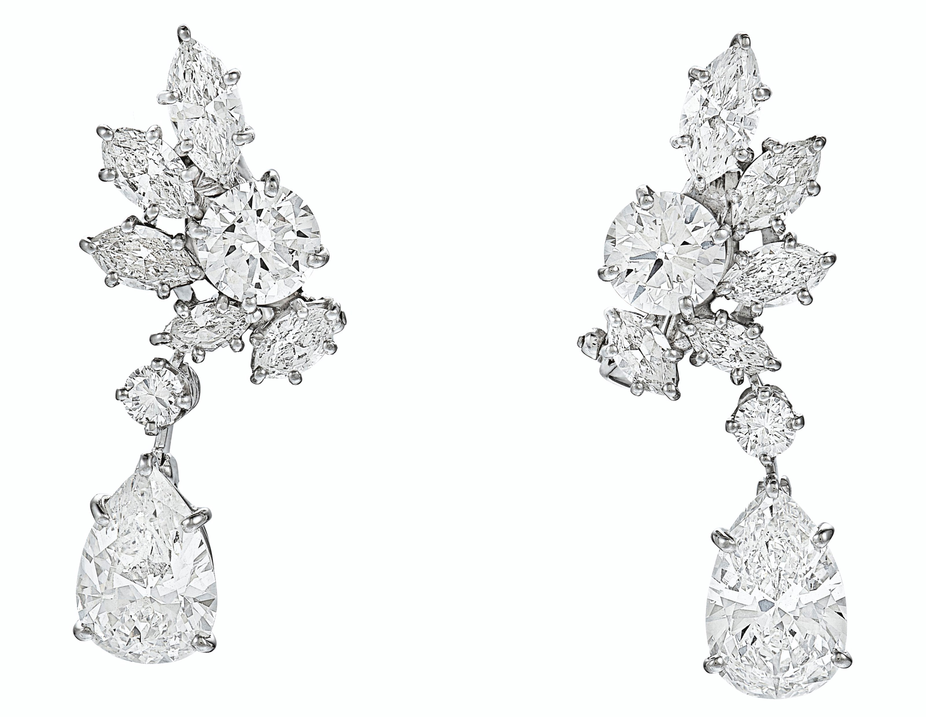 DIAMOND EARRINGS, HARRY WINSTON