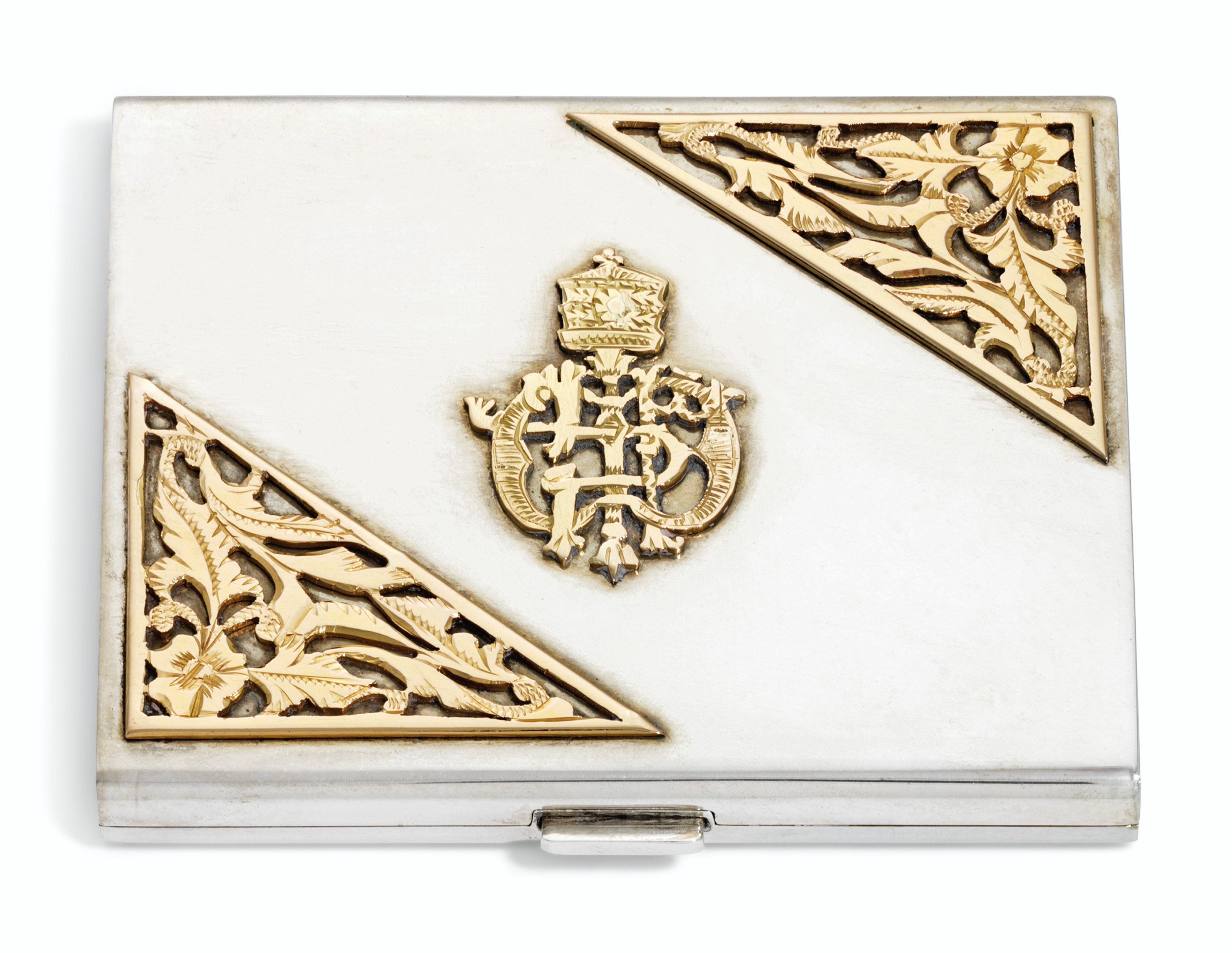 A CONTINENTAL SILVER CIGARETTE-CASE
