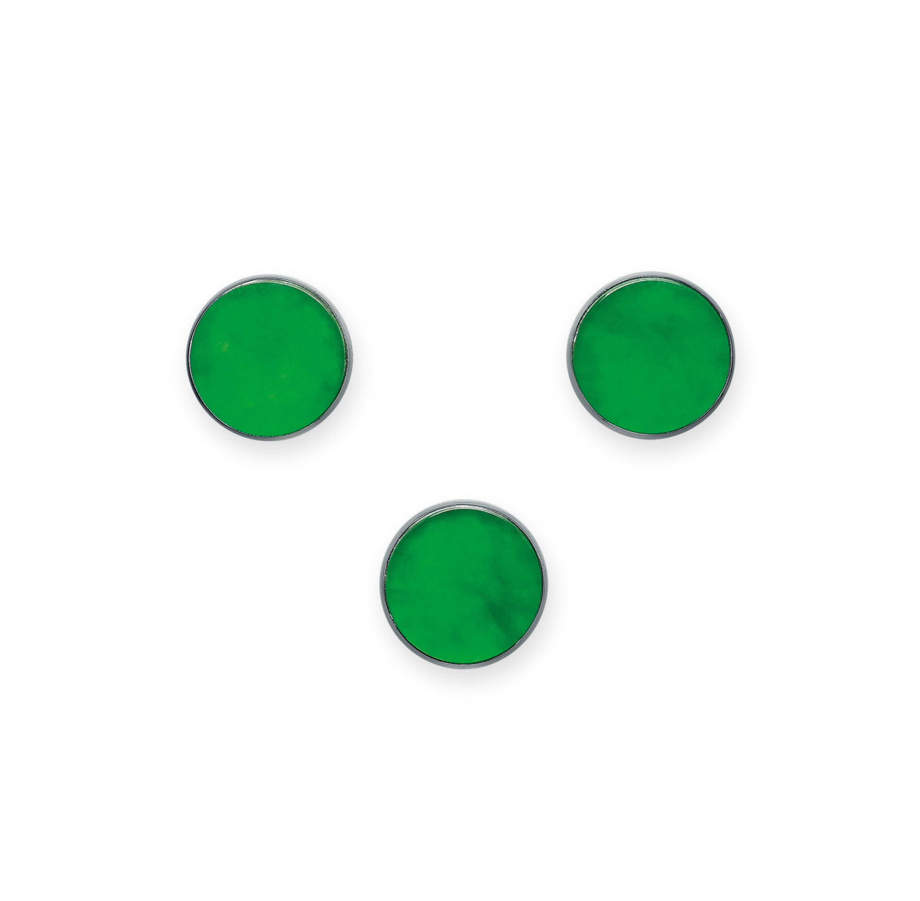 THREE JADEITE BUTTONS