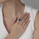 EMERALD AND DIAMOND RING
