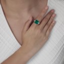 EMERALD AND DIAMOND RING