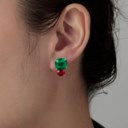 EMERALD AND RUBY 'TOSCANE' EARRINGS, CARTIER