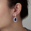 SAPPHIRE AND DIAMOND EARRINGS
