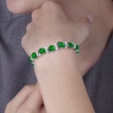 JADEITE AND DIAMOND BRACELET