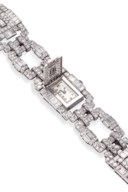 ART DECO DIAMOND BRACELET-WATCH