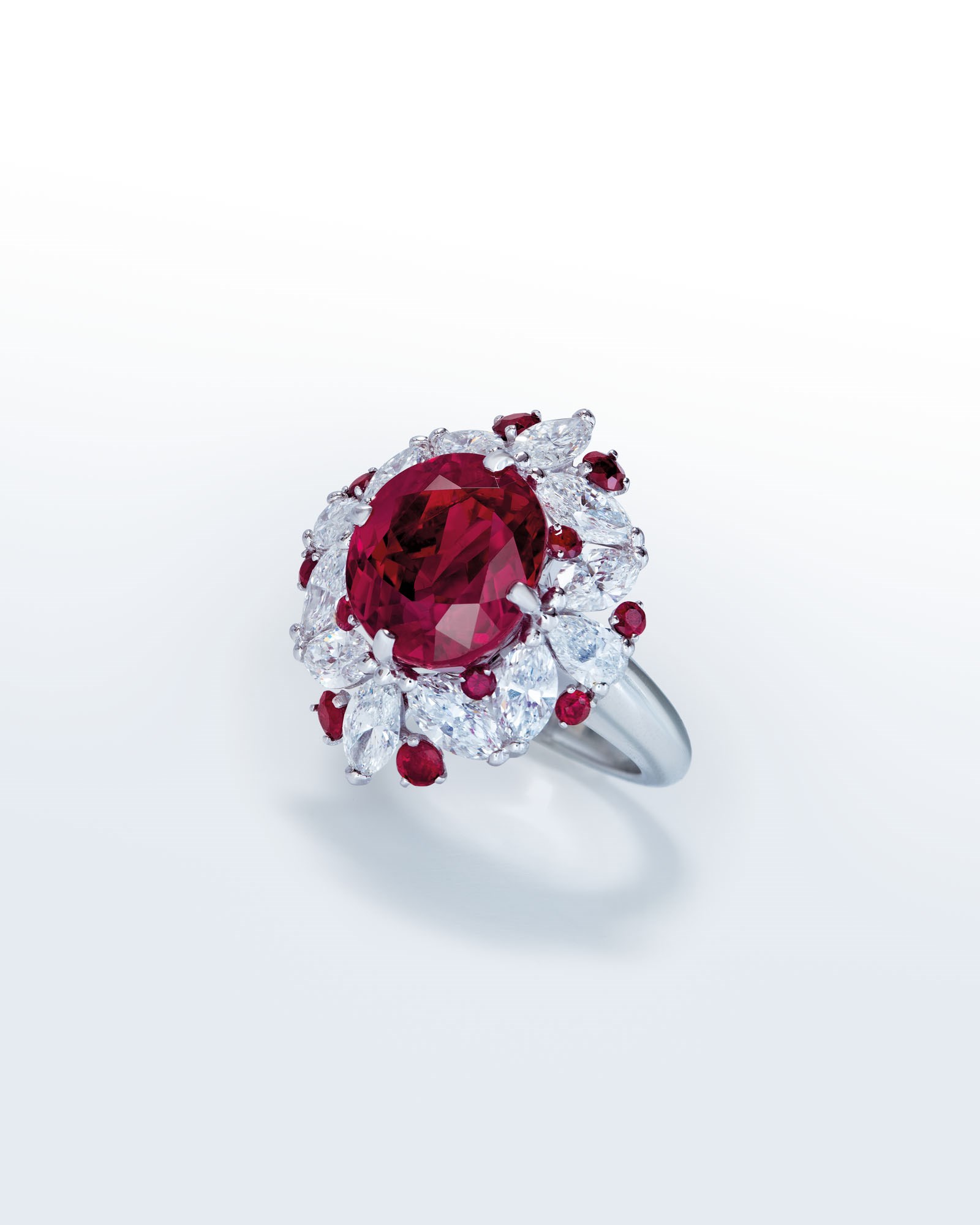 RUBY AND DIAMOND RING, DAVID MORRIS