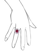 RUBY AND DIAMOND RING, DAVID MORRIS