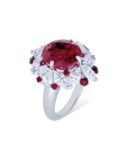 RUBY AND DIAMOND RING, DAVID MORRIS
