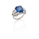BAGUE SAPHIR ET DIAMANTS