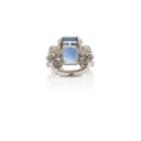 BAGUE SAPHIR ET DIAMANTS
