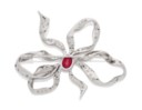 BROCHE RUBIS ET DIAMANTS
