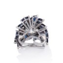 BAGUE SAPHIRS ET DIAMANT