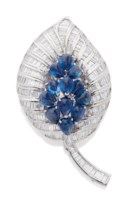 CLIP SAPHIRS ET DIAMANTS