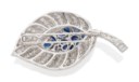 CLIP SAPHIRS ET DIAMANTS