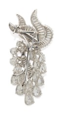 IMPORTANTE BROCHE DIAMANTS