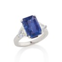 BAGUE SAPHIR ET DIAMANTS