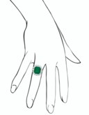 EMERALD AND DIAMOND RING
