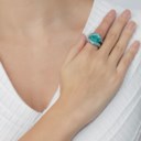 TOURMALINE AND DIAMOND RING