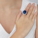 SAPPHIRE AND DIAMOND RING
