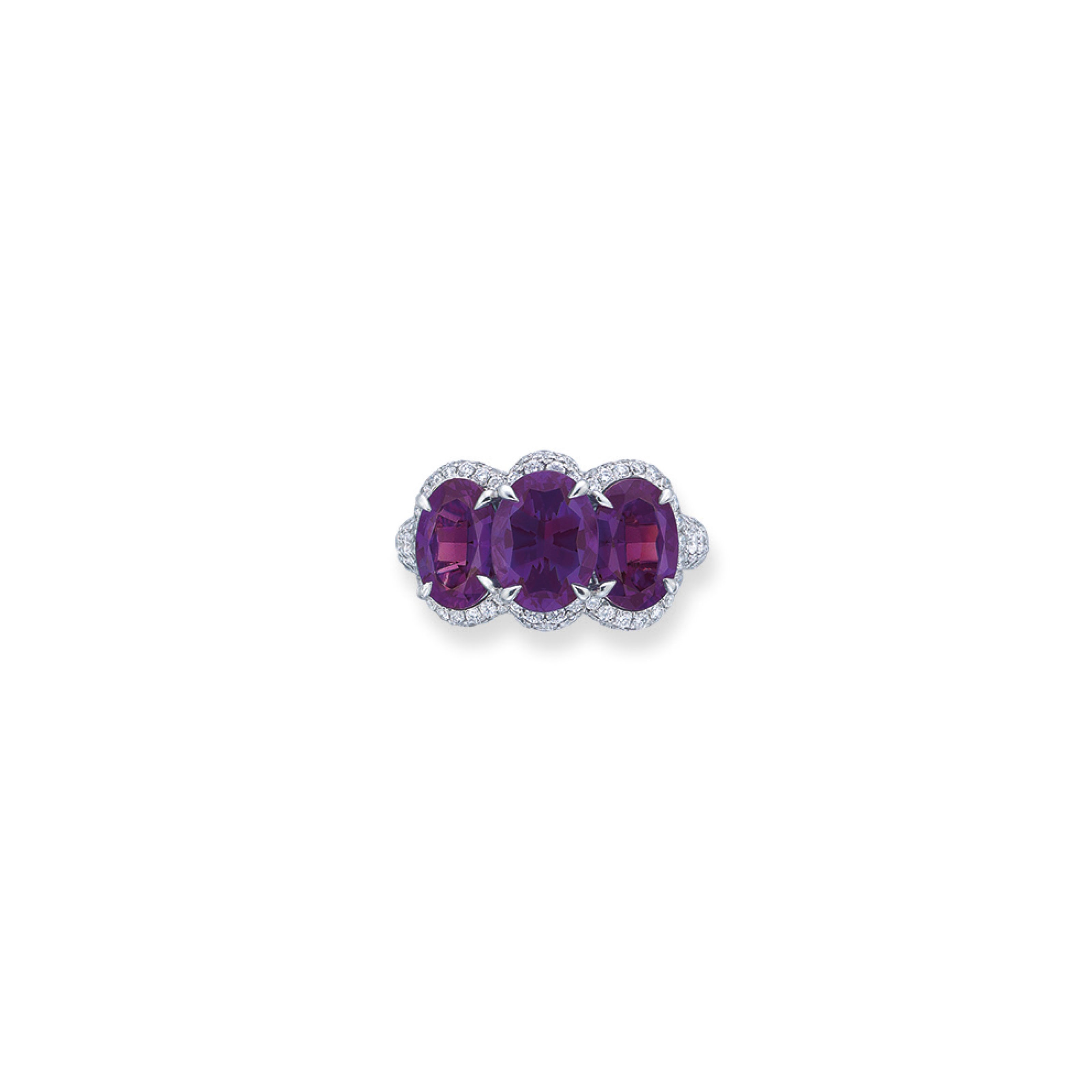 ALEXANDRITE AND DIAMOND RING