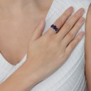 ALEXANDRITE AND DIAMOND RING