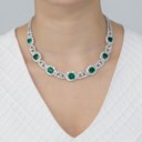 EMERALD AND DIAMOND NECKLACE