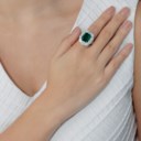 EMERALD AND DIAMOND RING