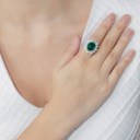 EMERALD AND DIAMOND RING