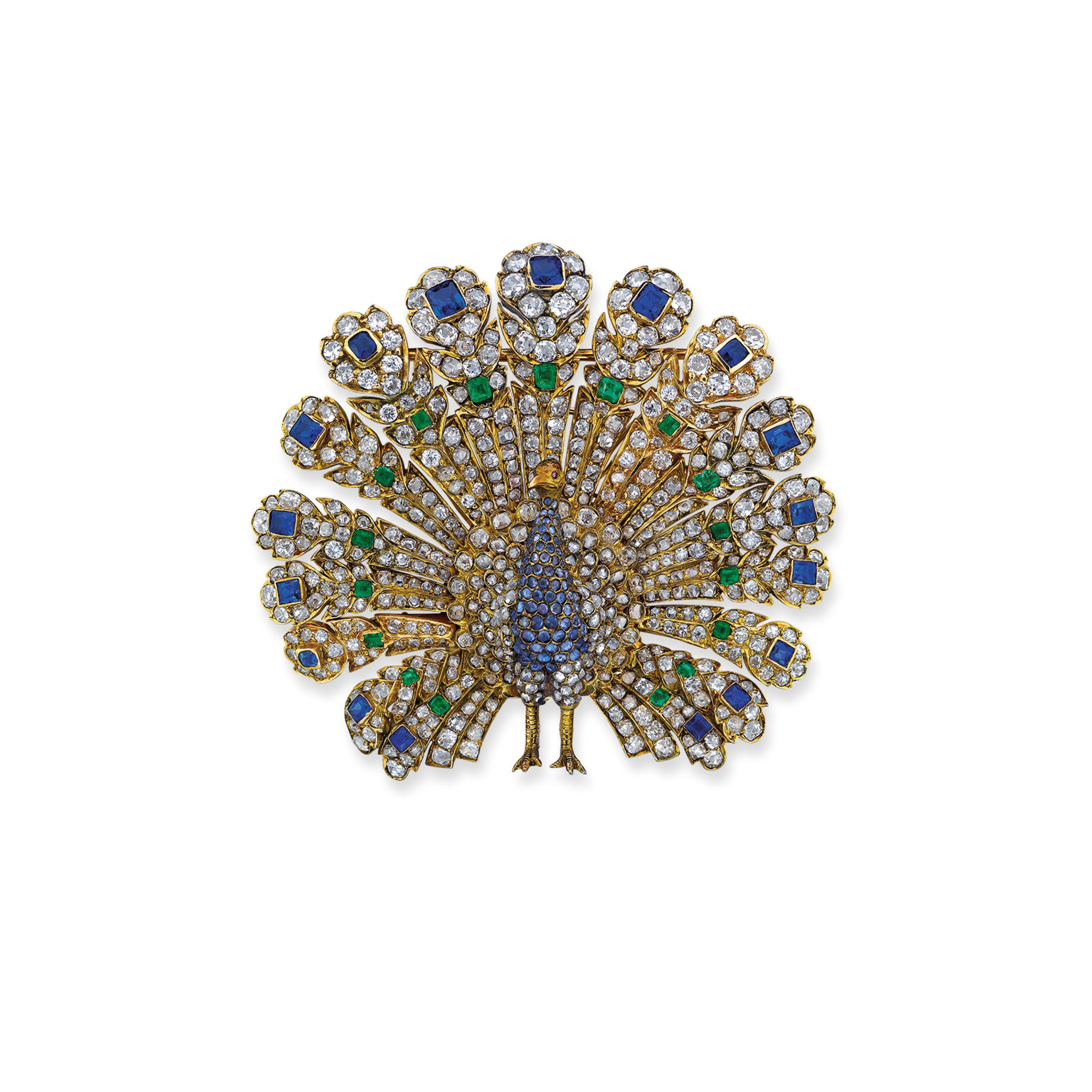 MULTI-GEM BROOCH