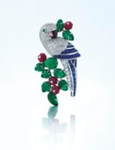 MULTI-GEM 'CARIOCA' BROOCH, CARTIER