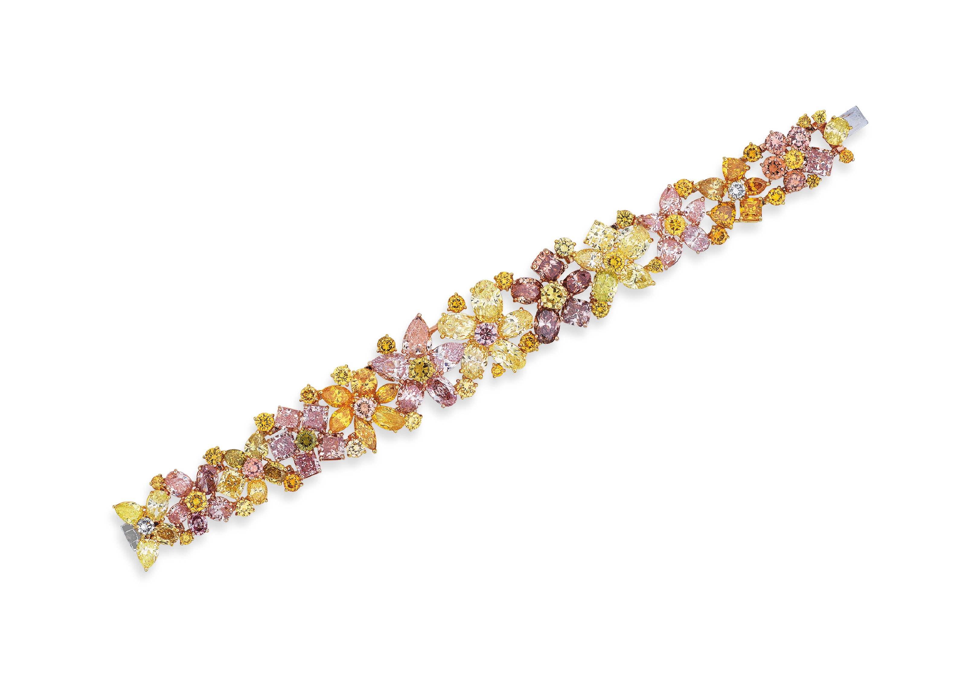 UNIQUE COLOURED DIAMOND BRACELET