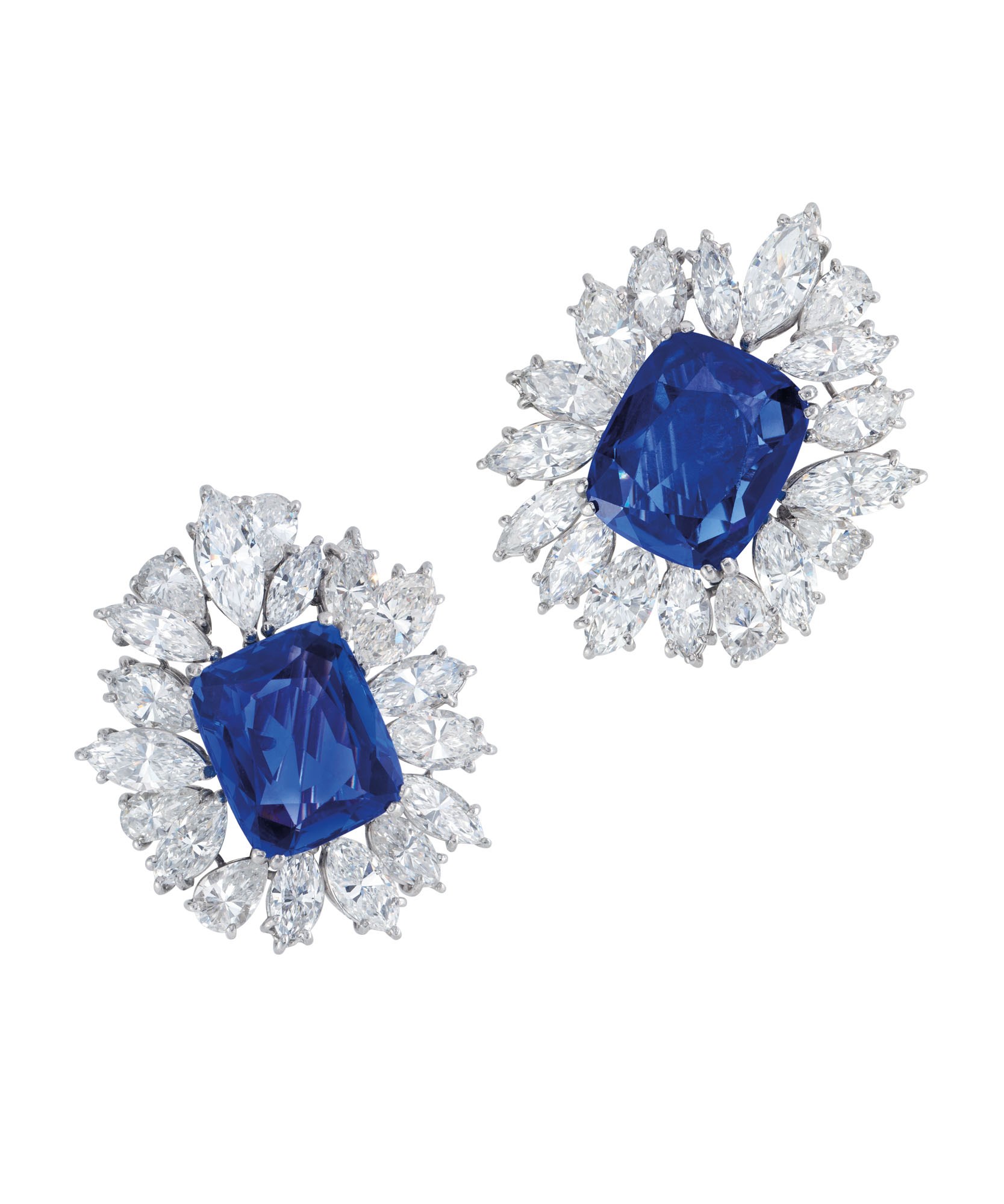 SAPPHIRE AND DIAMOND EARRINGS