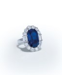 SAPPHIRE AND DIAMOND RING