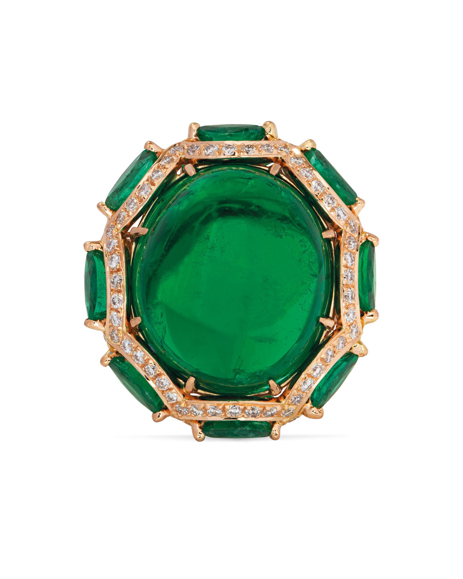 EMERALD AND DIAMOND RING