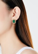 EMERALD AND DIAMOND EARRINGS