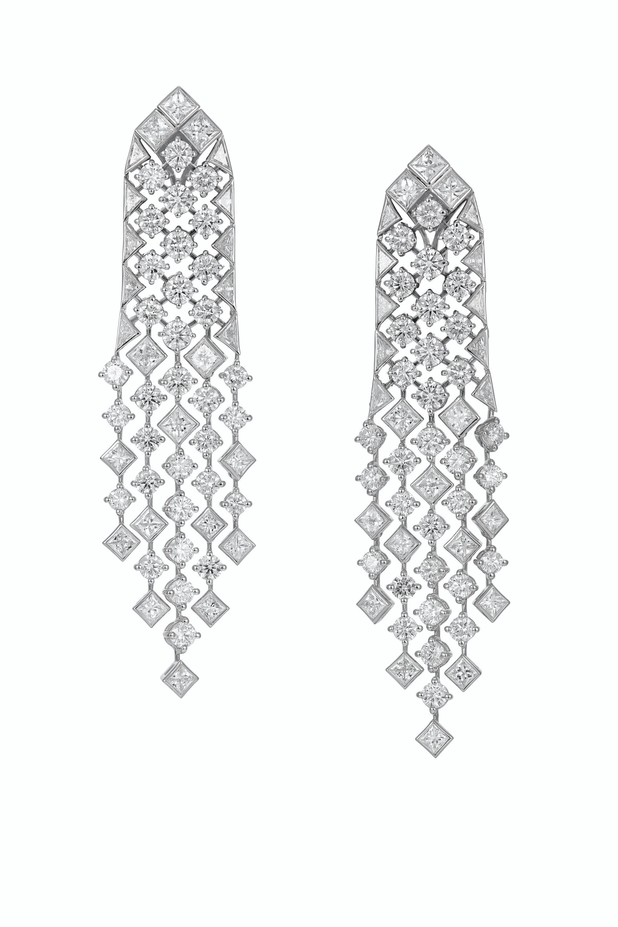 DIAMOND 'SNOWFALL' EARRINGS, GRAFF