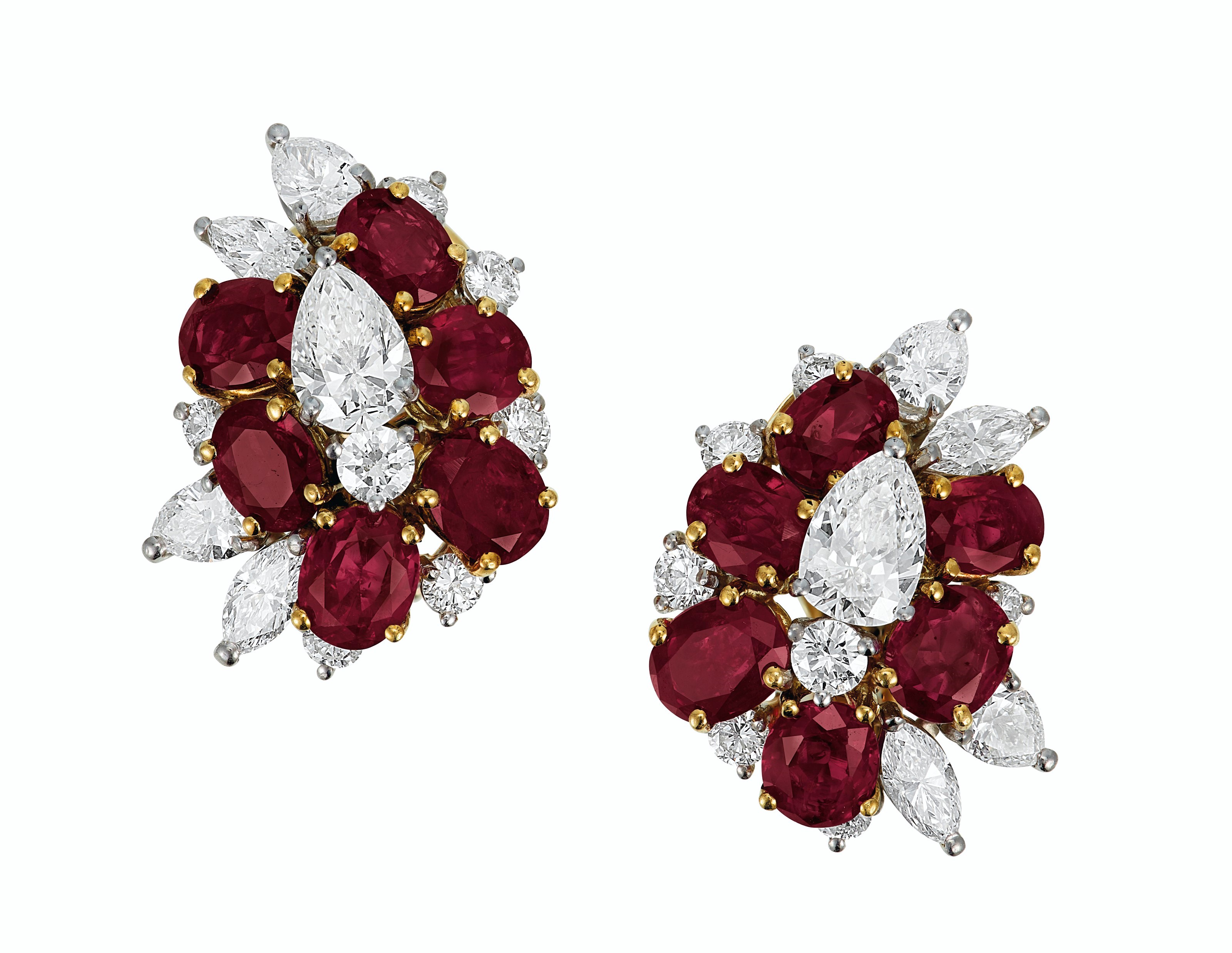 RUBY AND DIAMOND EARRINGS