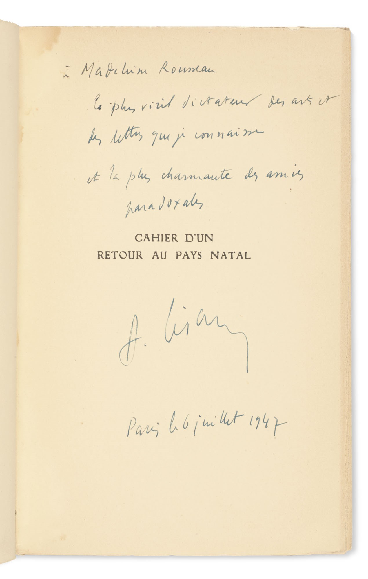 CÉSAIRE, Aimé