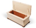 A BUTTONED-COTTON OTTOMAN