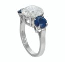 DIAMOND AND SAPPHIRE RING