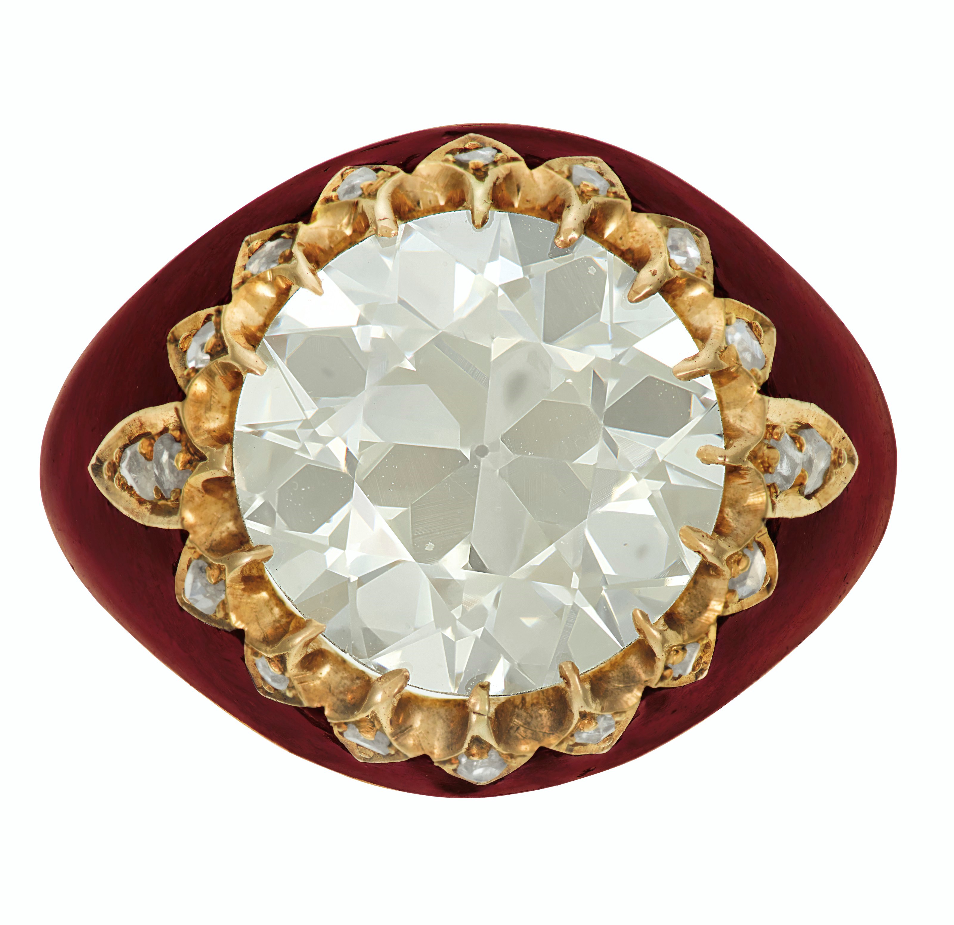 DIAMOND AND ENAMEL RING