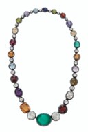 DIAMOND AND MULTI-GEM NECKLACE