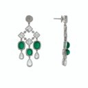 EMERALD AND DIAMOND EARRINGS